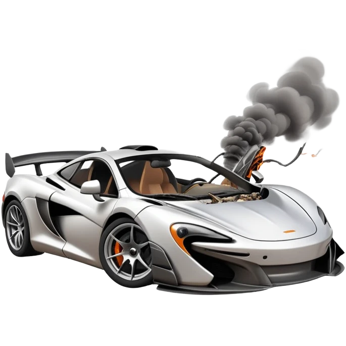 mclaren sportcar car crash emoji