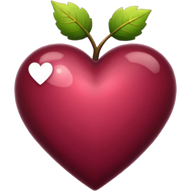 Corazón de color vinotinto oscuro emoji