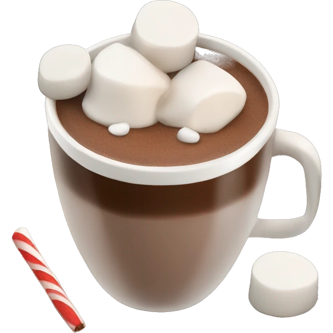 hot chocolate with marshmallows  emoji