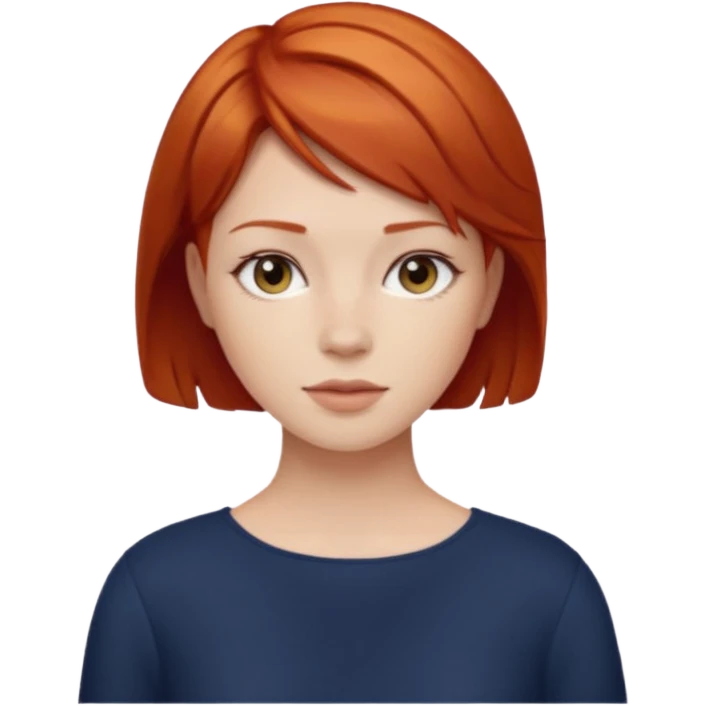 Redhead karen with short hair emoji