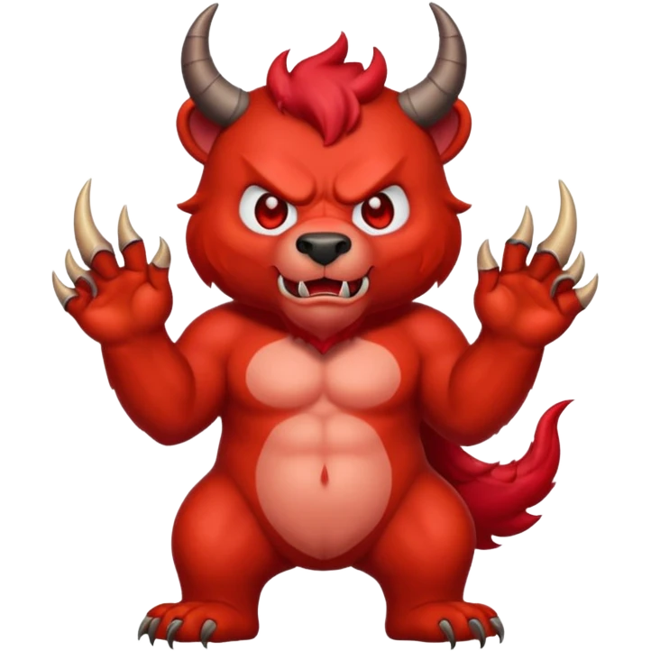 devil bear emoji