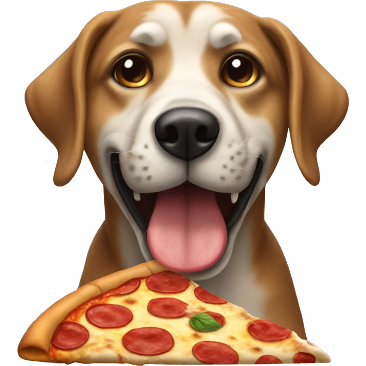 perro comiendo pizza  emoji