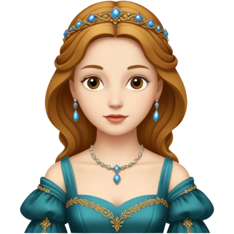  portrait of a Renaissance woman emoji