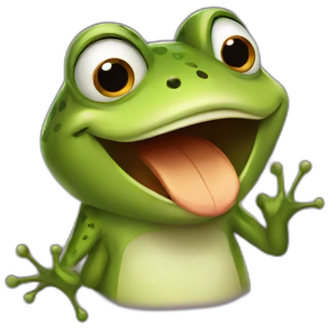 Frog singing emoji