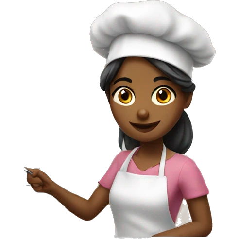 beautiful girl cooking  emoji