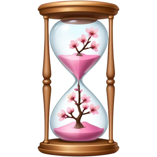 Cherry Blossom hourglass emoji