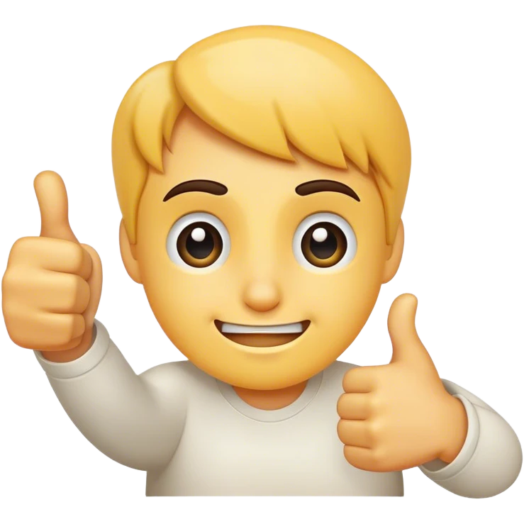 Thumbs up with a worried smile emoji