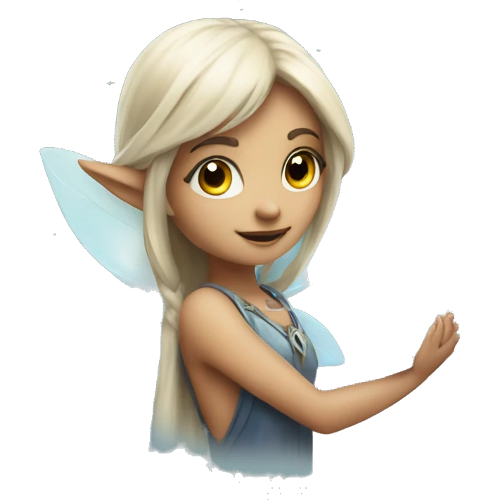 Moon with a fairy next to her  emoji