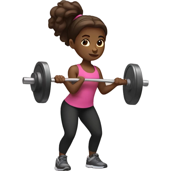 Girl lifting weights  emoji