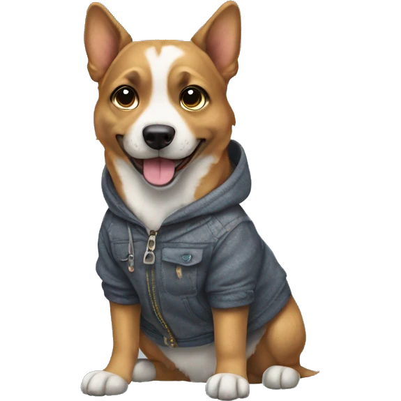 Dog wearing clothes  emoji