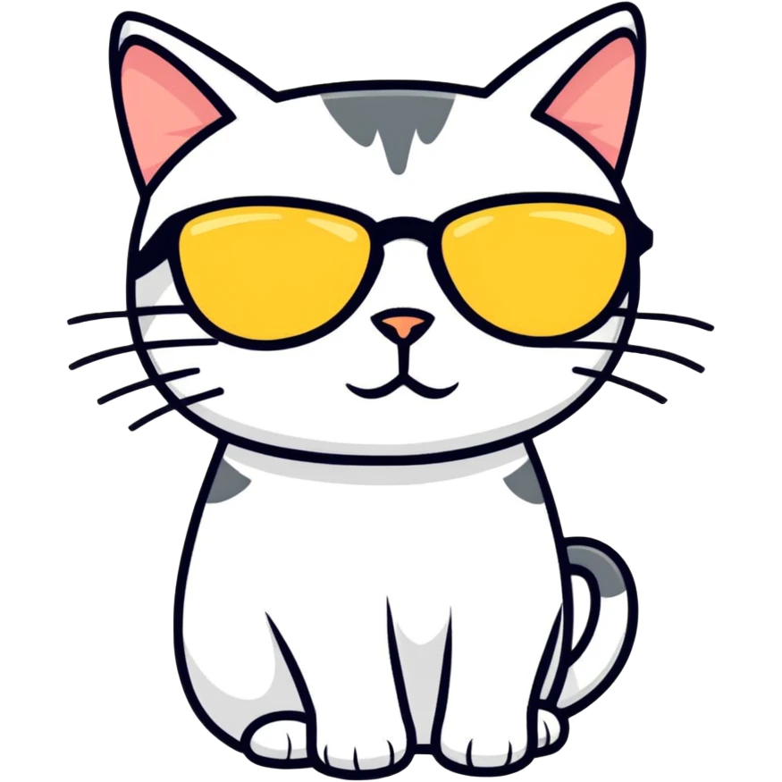 Cat with sunglasses emoji