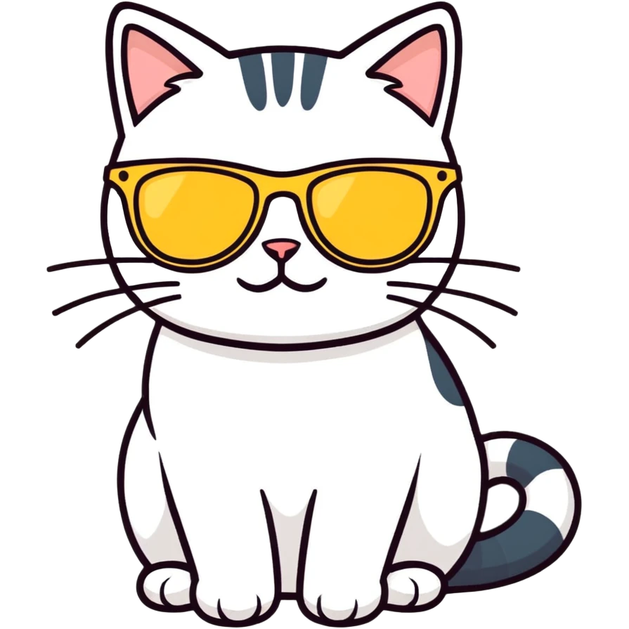 Cat with sunglasses emoji
