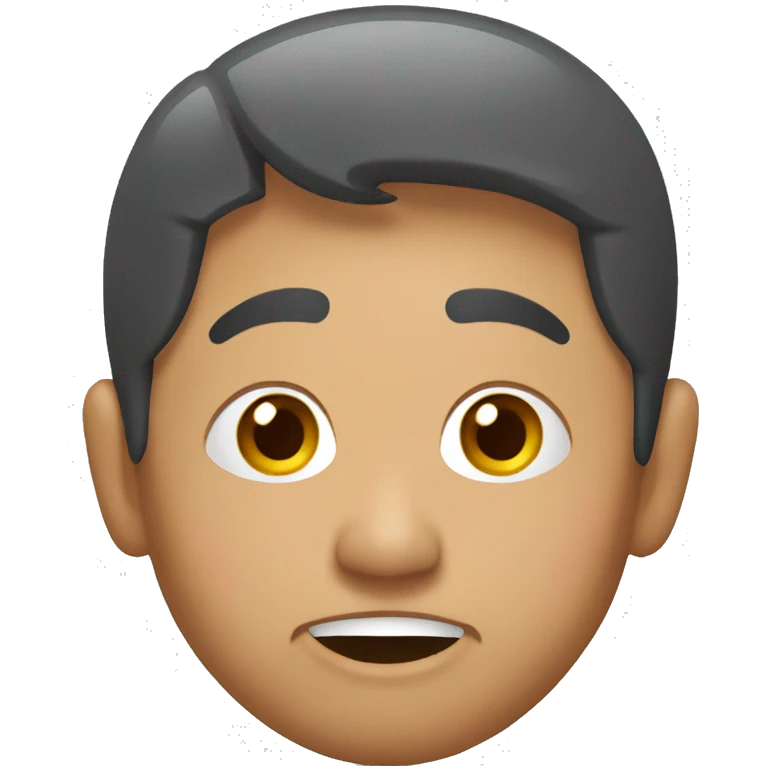 Kyrgyz man have a surprised emoji