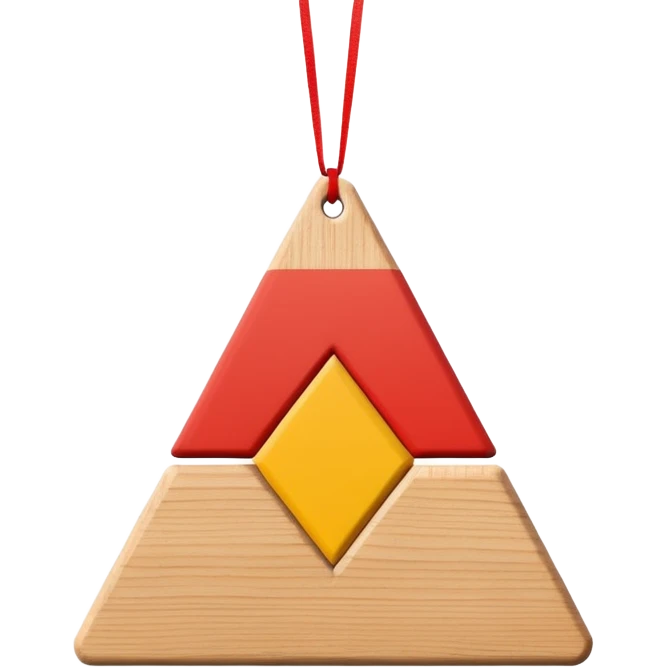 scandi style christmas ornament  emoji