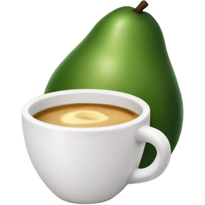 Busta di carta per spesa con - avocado pare latte emoji