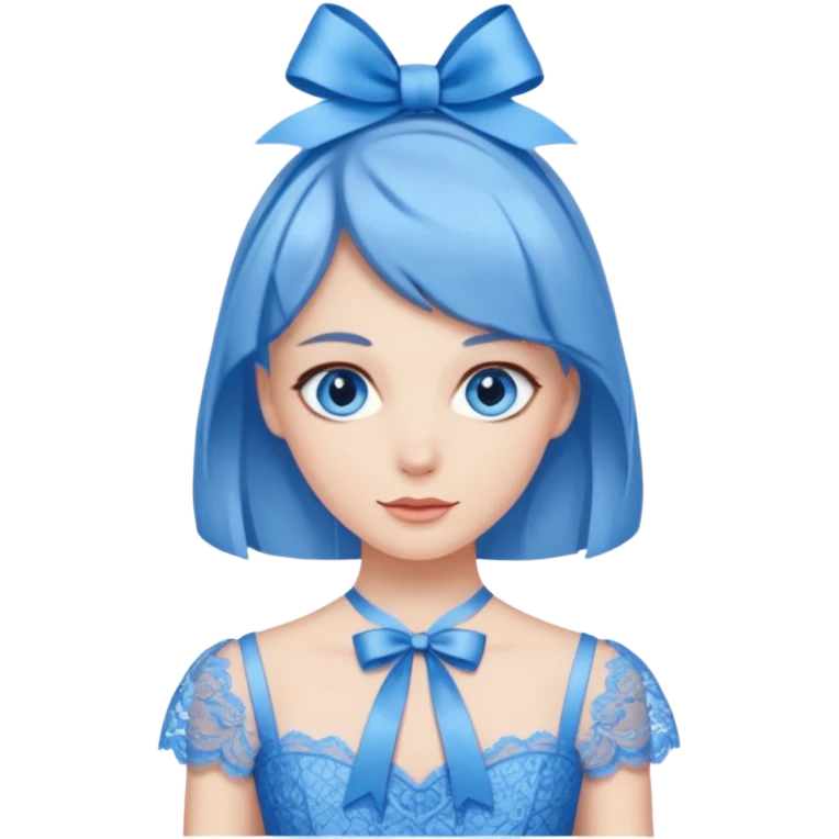 Blue coquette emoji
