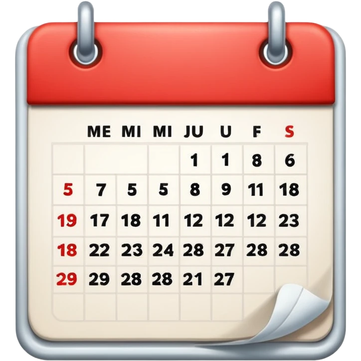 Calendar day emoji