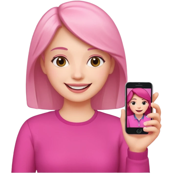 pink video call emoji