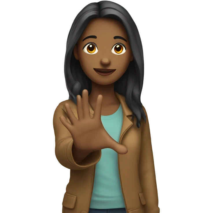 girl with hand out emoji