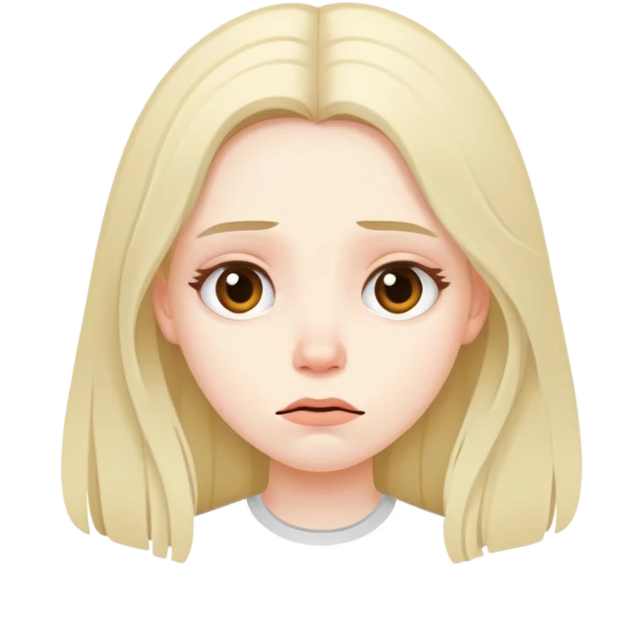 Bored girl emoji