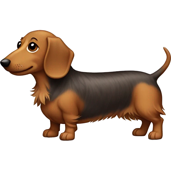 Very Wire haired wiener dog whole body  emoji