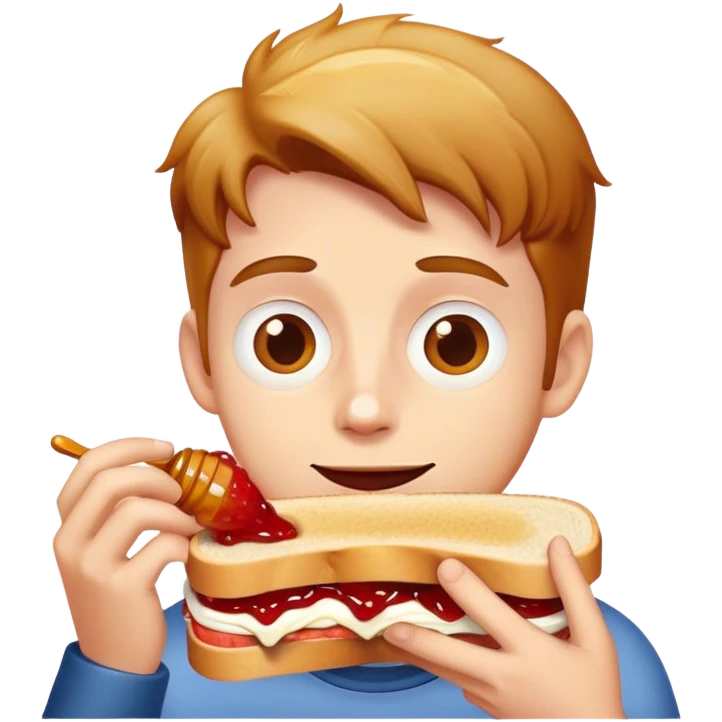 Tom und das Erdbeer Marmeladen Brot mit Honig  emoji
