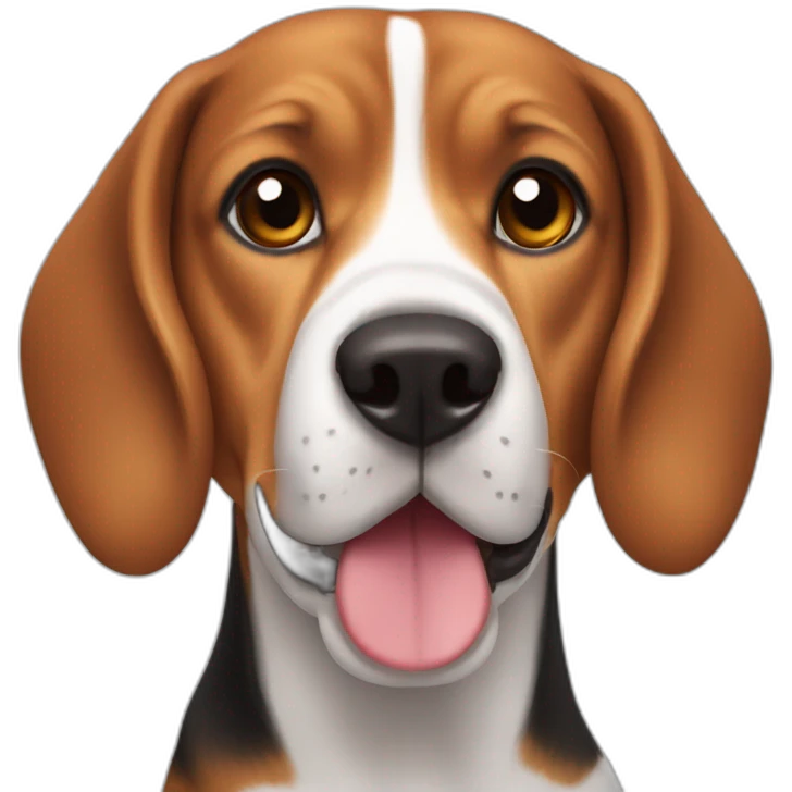 beagle brown head emoji