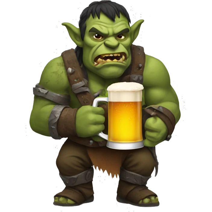 orc with beer emoji