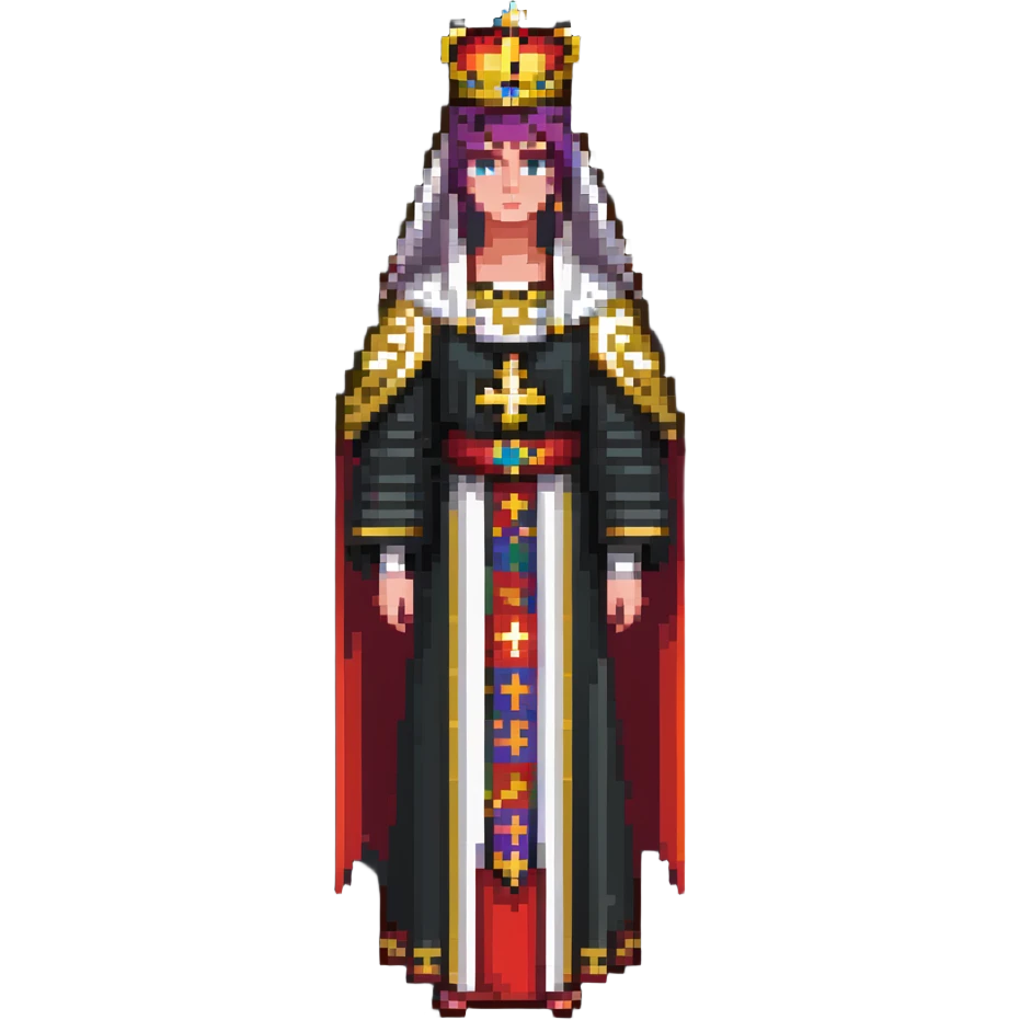 Empress Theodora in Byzantine regalia emoji