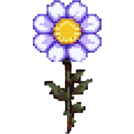 flower in pixel art style emoji