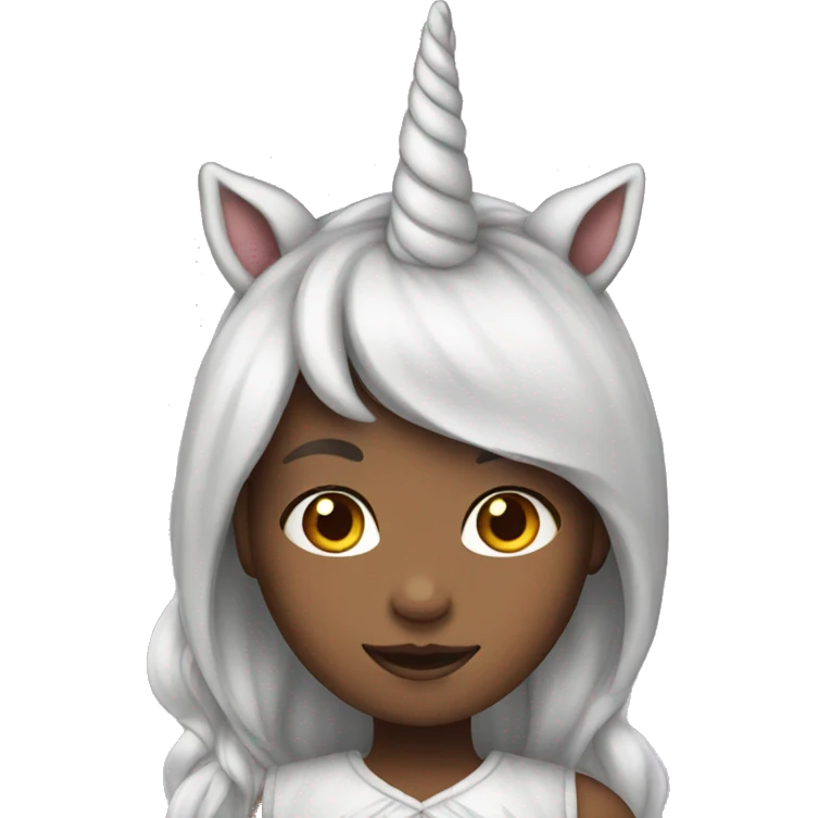 Girl in a unicorn costume emoji