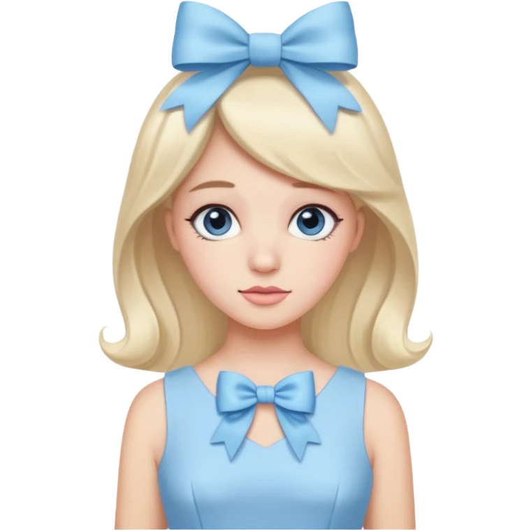 priscilla in movie pastel blue bow dress emoji