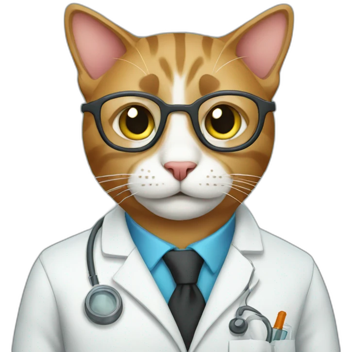 Cat scientist emoji
