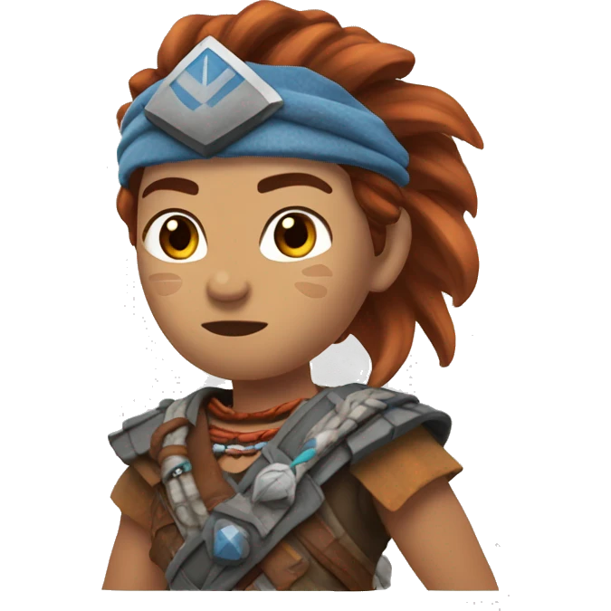Aloy, che saluta emoji