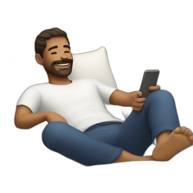 Man relaxing emoji