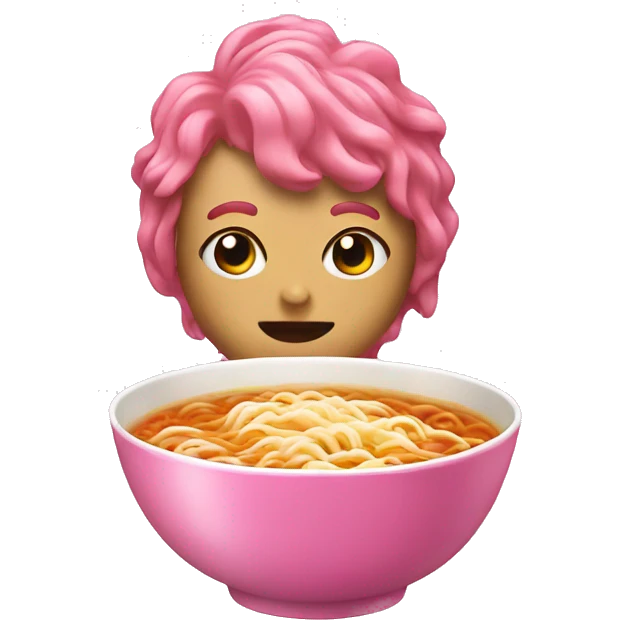 Ramen pink emoji