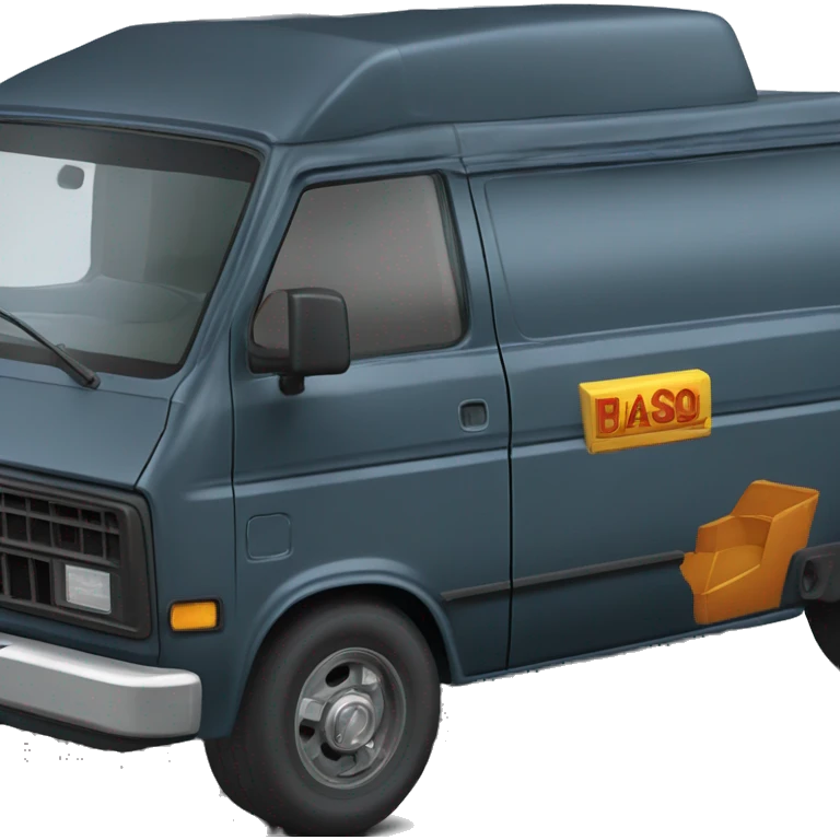 Premium 1985 Dark Trooper Chevy Astro delivery van  emoji