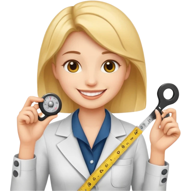 tailor woman holding measure emoji
