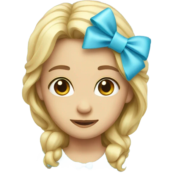 light blue bow emoji