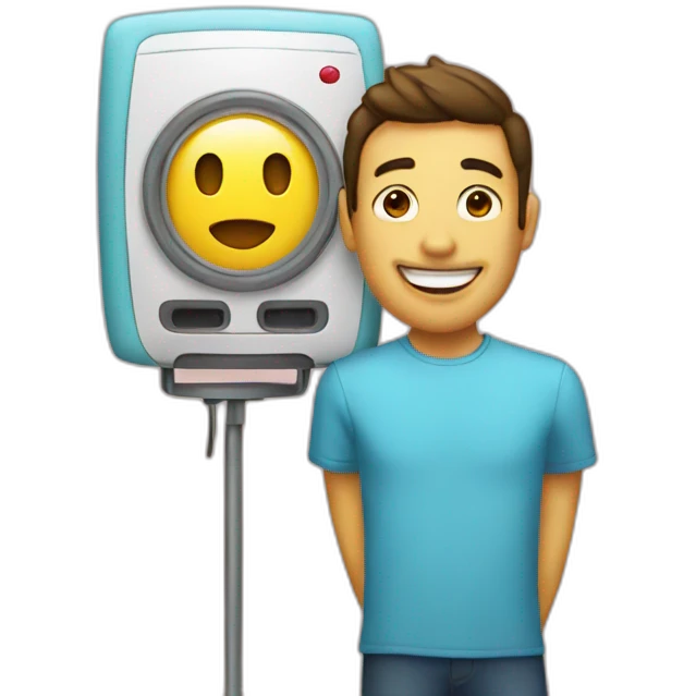 A photobooth on a stand emoji