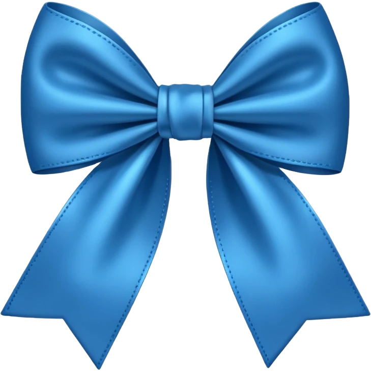 Blue bow emoji