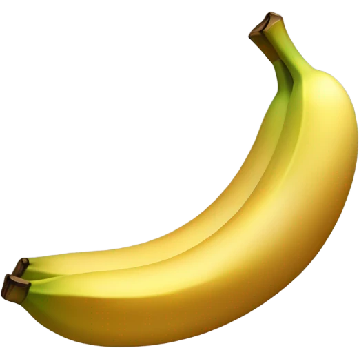 Create a more gold banana emoji with golden highlights, adding a premium, sophisticated look. Include subtle texture and a light golden shimmer, symbolizing a higher level of support and progress. emoji