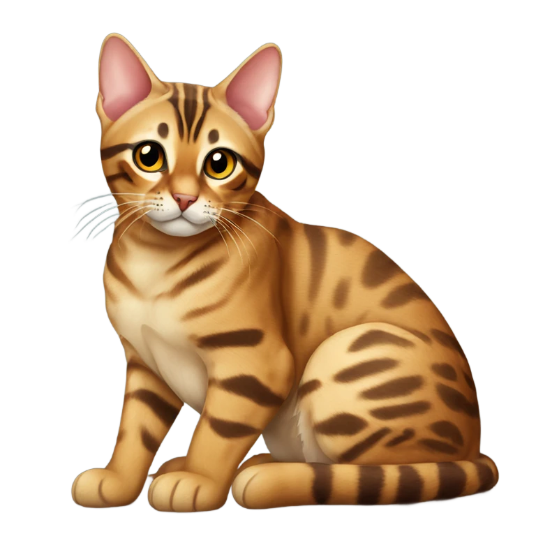 bengal cat sitting  emoji