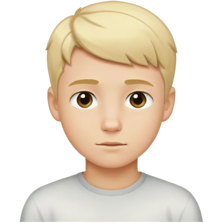 confident boy with short blonde hair emoji