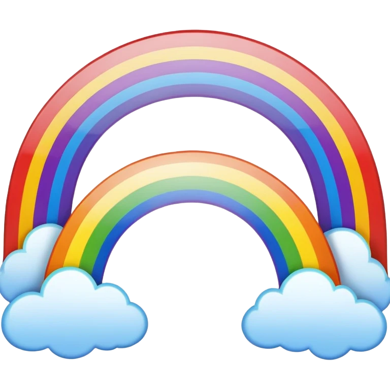 A double rainbow emoji