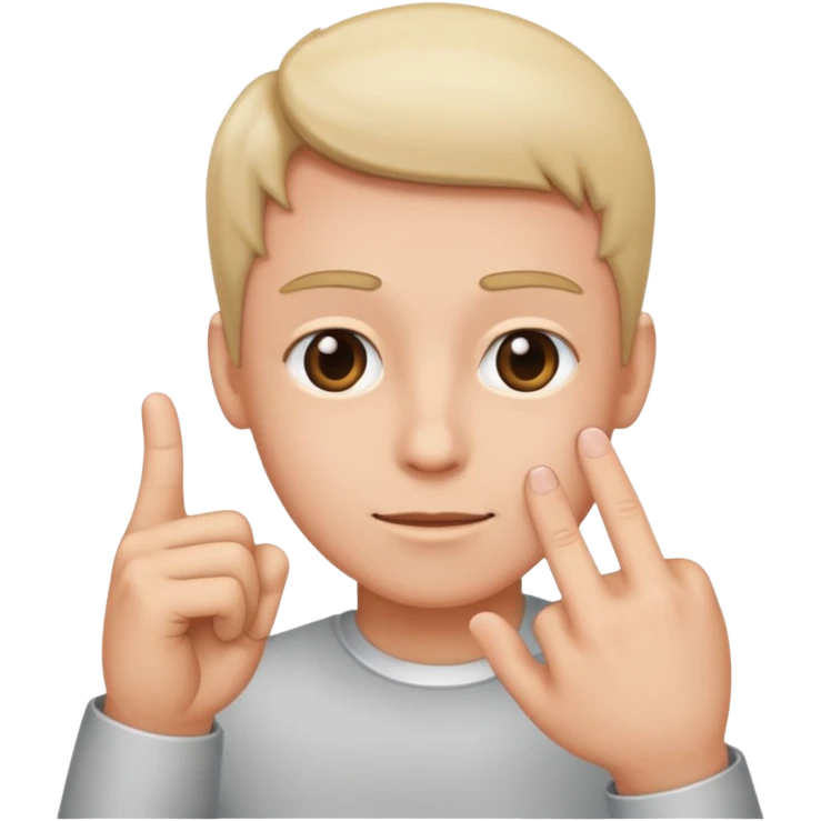 index finger tapping thumb emoji