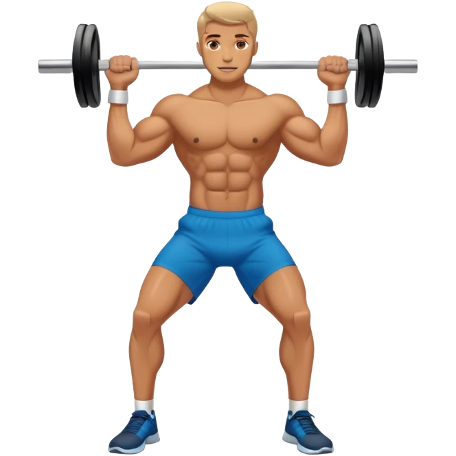 person doing leg workout with weights emoji