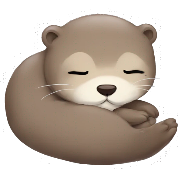 sleep otter kawaii emoji