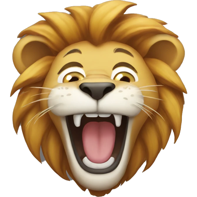 Lion laughing with tears emoji