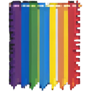 pixel art style pride flag, simple and colorful emoji
